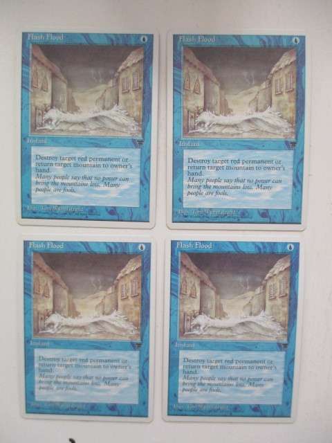 MAGIC THE GATHERING - FLASH FLOOD - LEGENDS SET OF 4 CARDS