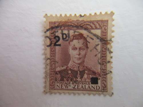 NEW ZEALAND KING GEORGE  CANCELLATION USED STAMP