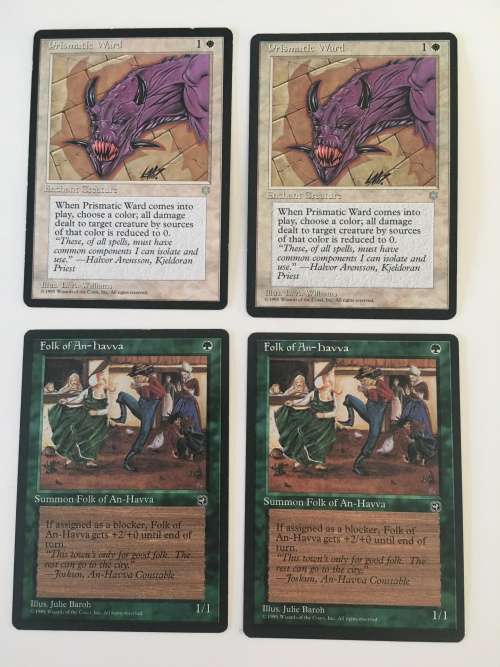 MAGIC THE GATHERING -  2 HALF SETS -  PRISMATIC WARD X 2 - FOLK OF AN-HAVVA X 2