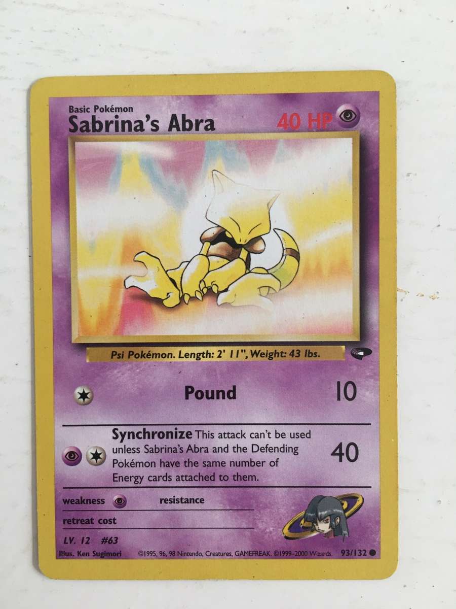 VINTAGE POKEMON TRADING CARD - SABRINA`S ABRA