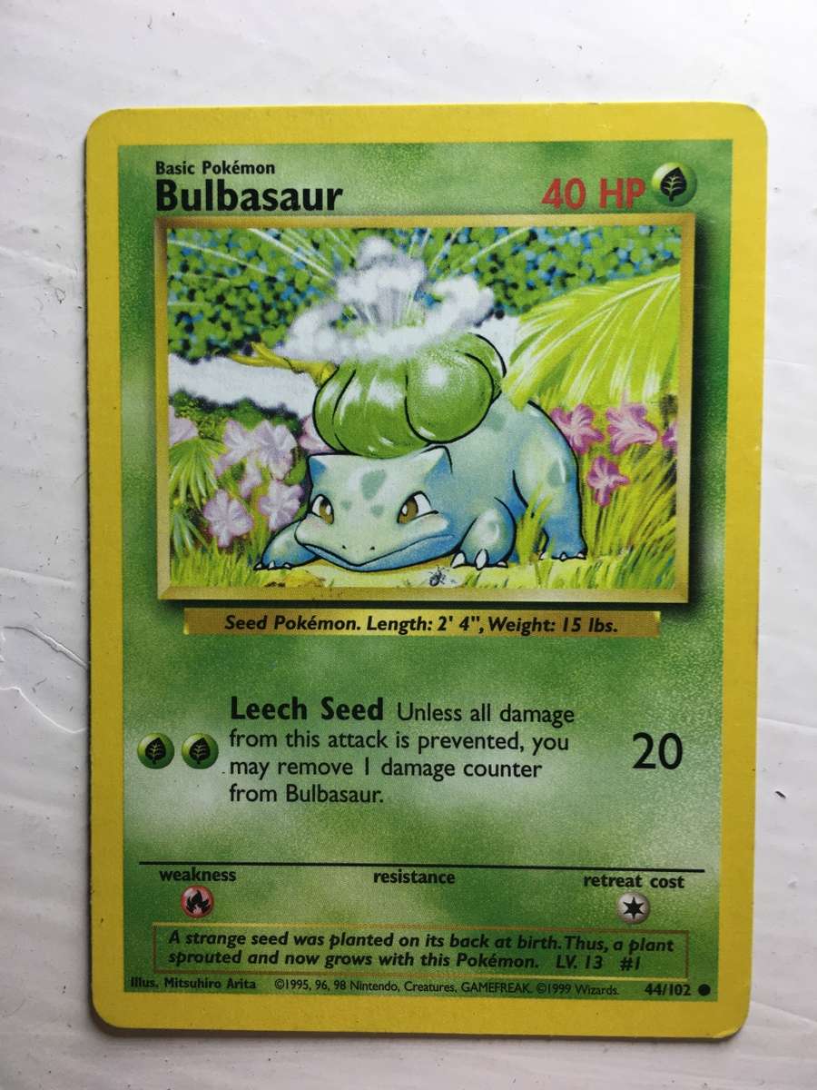 VINTAGE POKEMON TRADING CARD - BULBASAUR