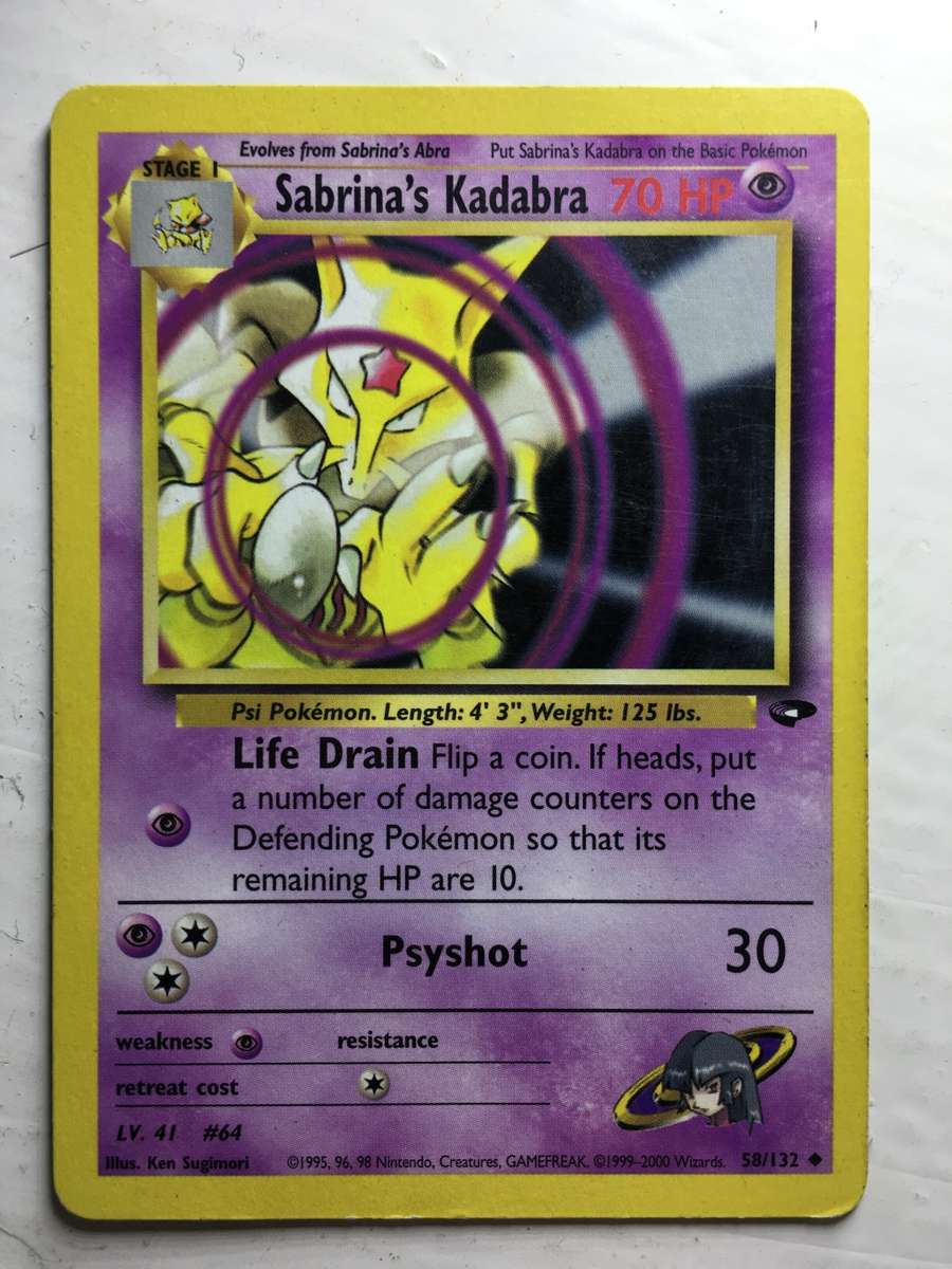 VINTAGE POKEMON TRADING CARD - SABRINA`S KADABRA