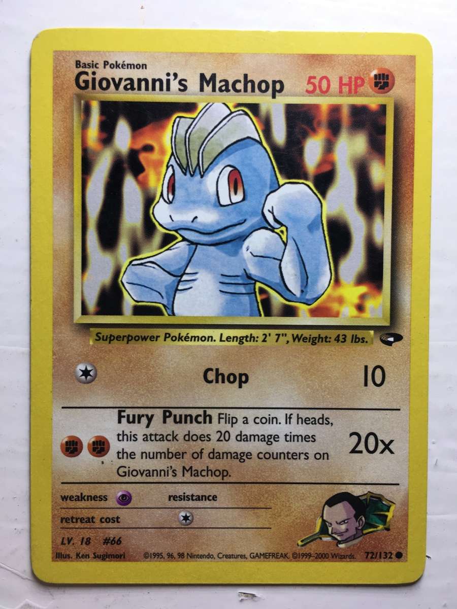 VINTAGE POKEMON TRADING CARD - GIOVANNI`S MACHOP
