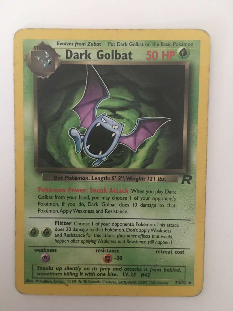 VINTAGE POKEMON TRADING CARD - DARK GOLBAT