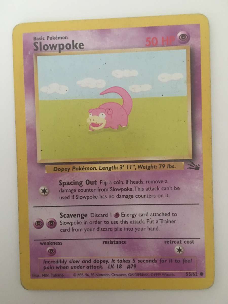 VINTAGE POKEMON TRADING CARD - SLOWPOKE