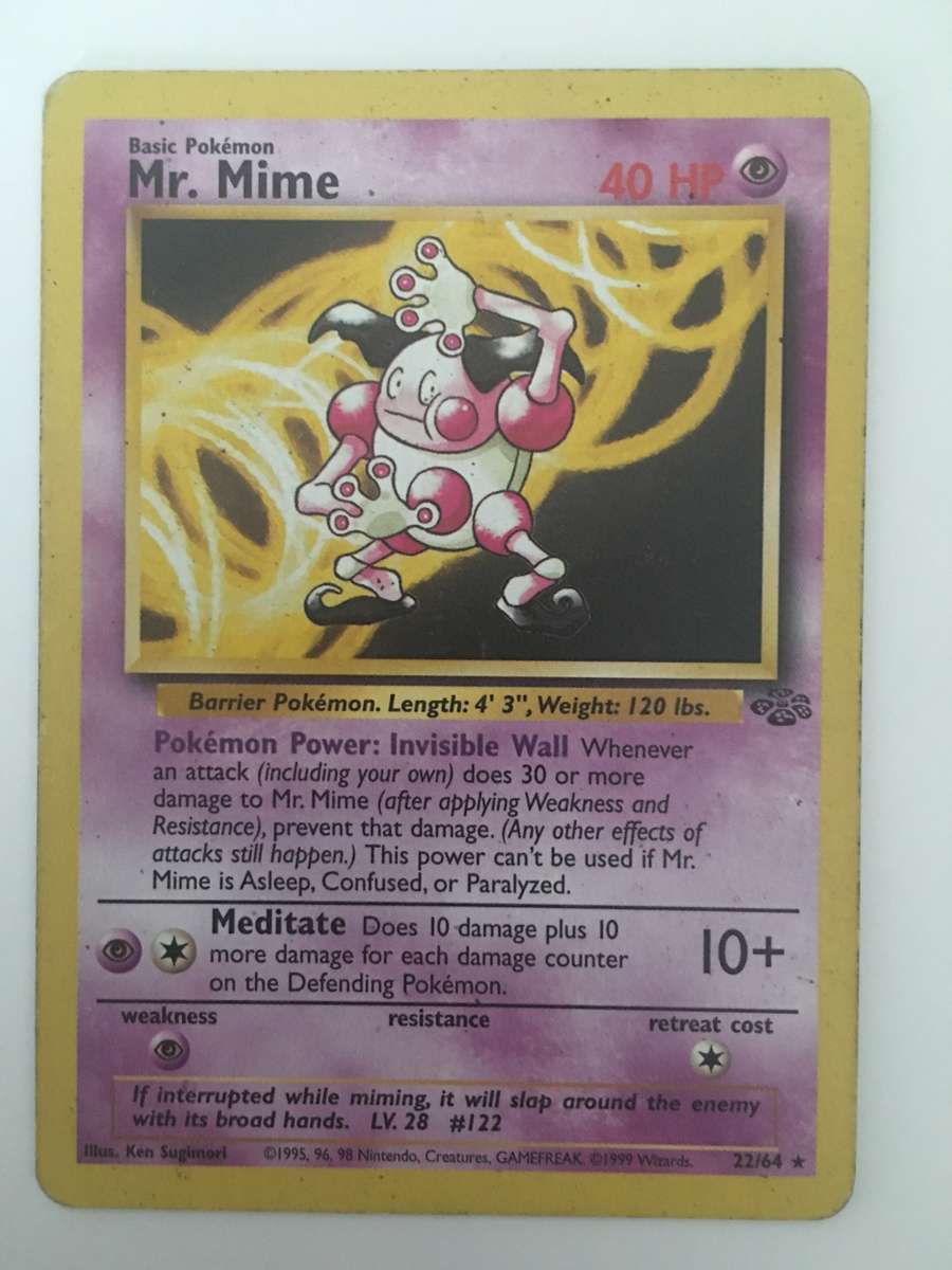 VINTAGE POKEMON TRADING CARD - MR. MIME