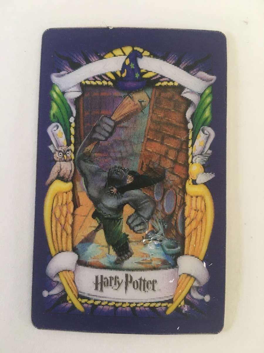 3D HARRY POTTER FROG CHOCOLATE  TRADING CARD - THE TROLL - WARNER BROTHERS 2001