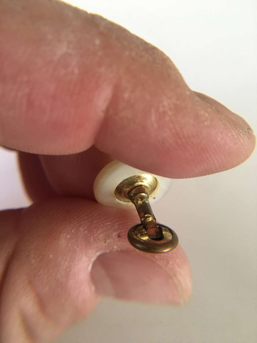 VINTAGE LOVELY MOTHER OF PEARL MENS CUFF LINKS