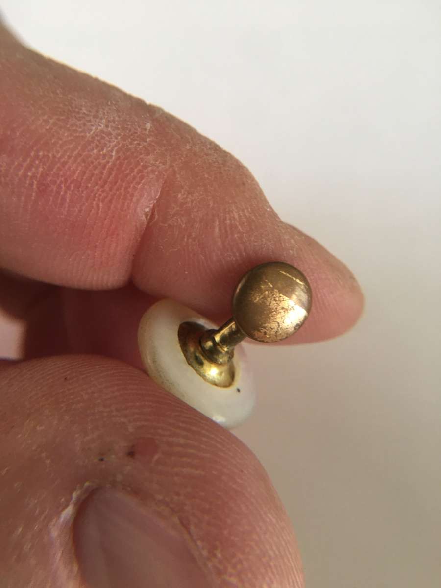 VINTAGE LOVELY MOTHER OF PEARL MENS CUFF LINKS