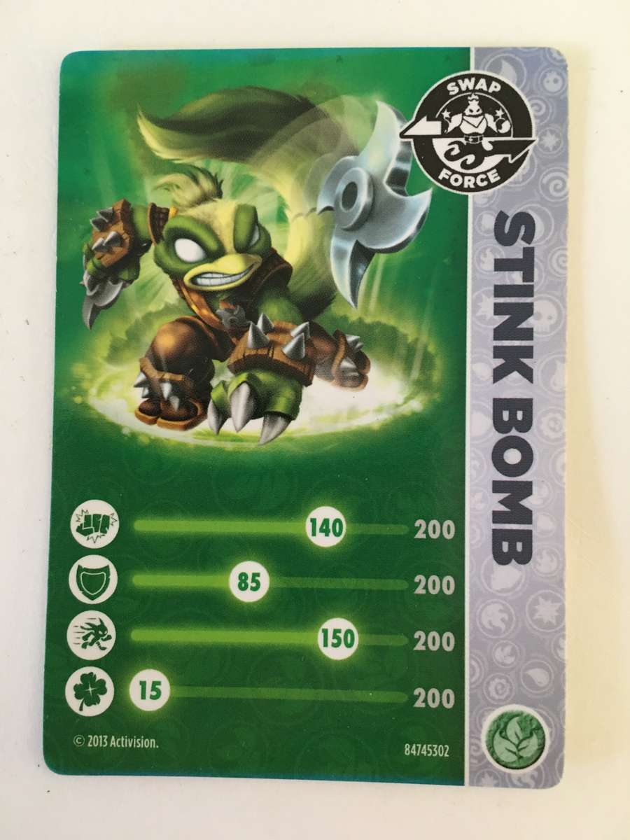 SKYLANDERS  TRADING CARD - STINK BOMB