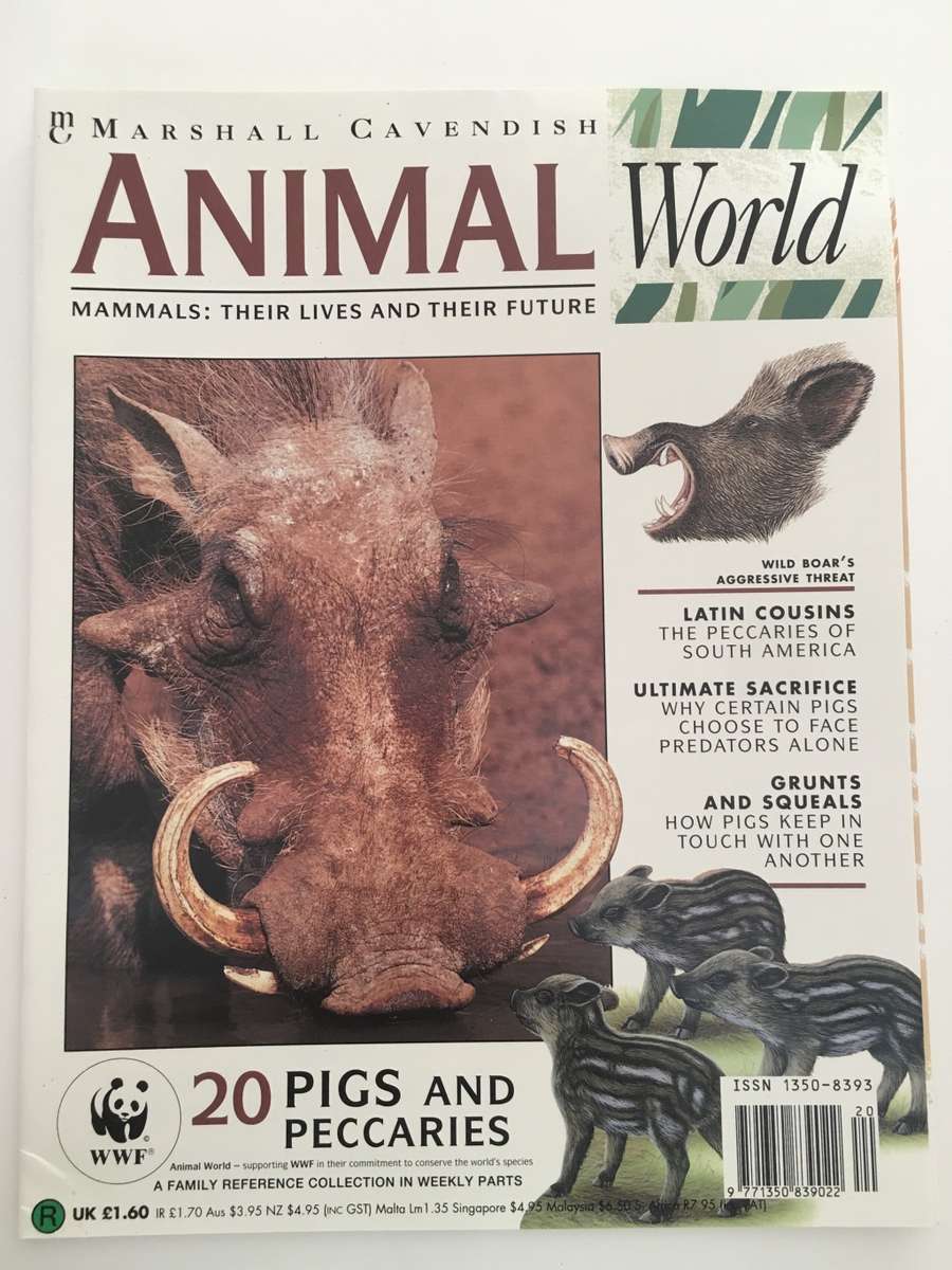 LOVELY MAGAZINE - ANIMAL W0RLD - NO.  20. -PIGS AND PECCARIES -  1993