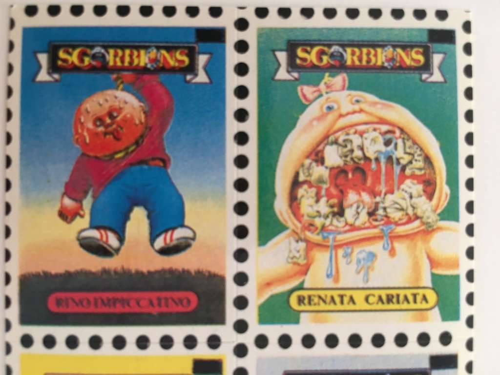 VINTAGE ITALIAN MINT SET OF 4 GARBAGE PAIL KIDS - 1989