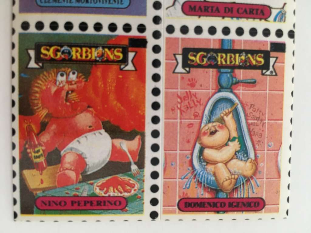 VINTAGE ITALIAN MINT SET OF 4 GARBAGE PAIL KIDS - 1989