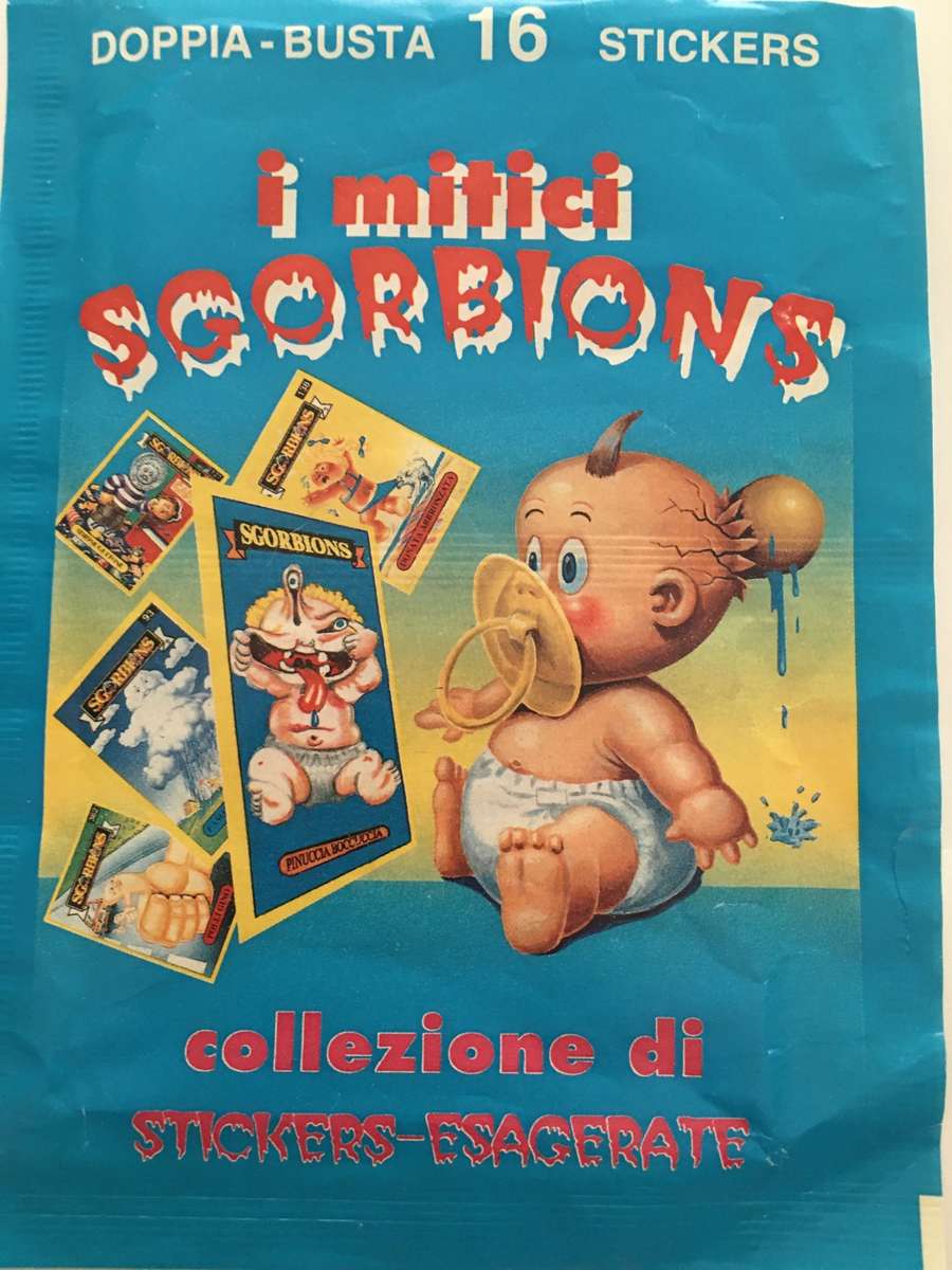 VINTAGE ITALIAN MINT SET OF 4 GARBAGE PAIL KIDS - 1989