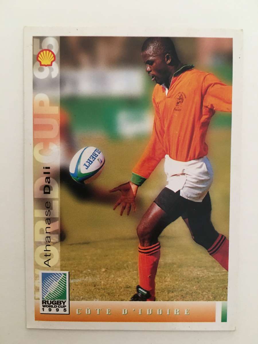 1995 RUGBY WORLD CUP TRADING CARD - COTE ` IVOIRE - ATHANASE DALI