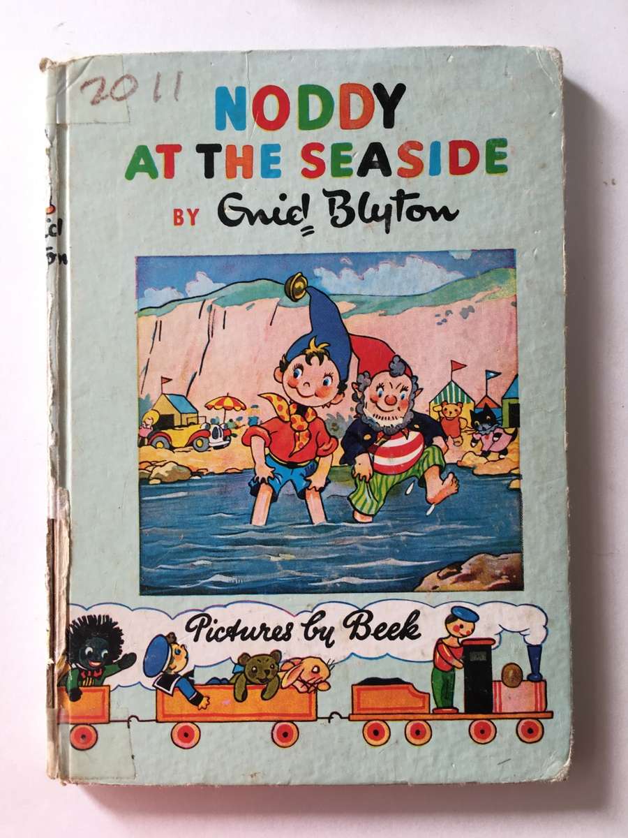 LOVELY VINTAGE HARD COVER NODDY BOOK NO. 7 - NODDY AT THE SEASIDE - 1953