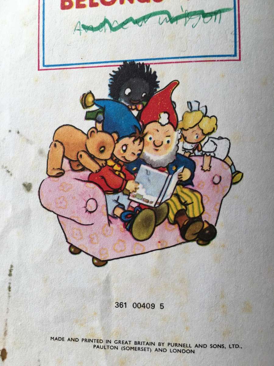 LOVELY VINTAGE HARD COVER NODDY BOOK NO. 7 - NODDY AT THE SEASIDE - 1953