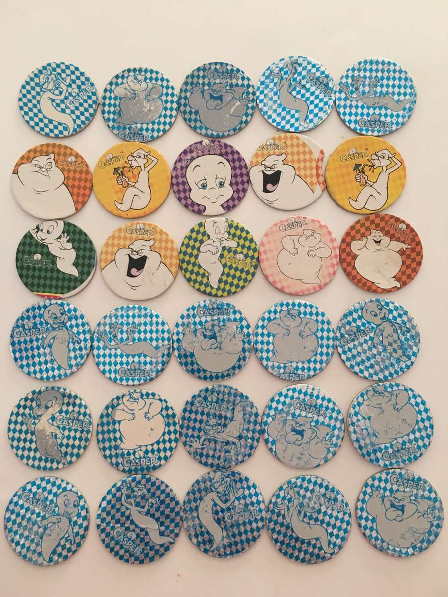 ZAPCAP CASPER TAZO 1995 - LOT OF MISS PRINTED OR SMUGED TAZOS