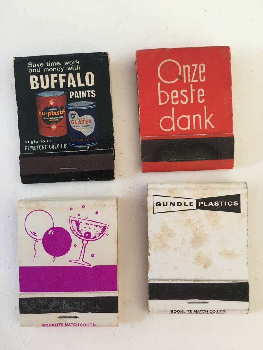 4 VINTAGE MATCH BOOKS MATCHES IN