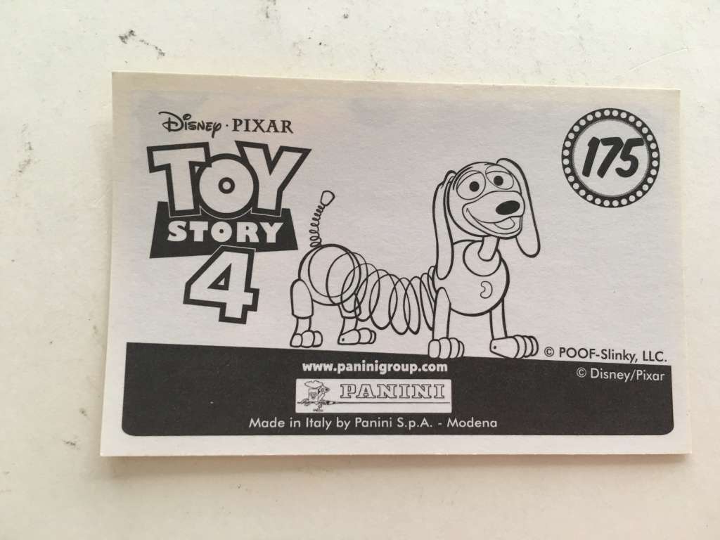 PANINI - DISNEY PIXAR TOY STORY 4 COLLECTOR STICKER -NO 175