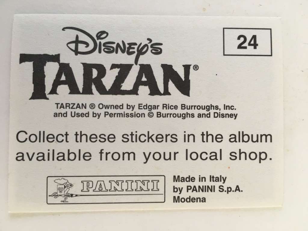 PANINI DISNEY''S - TARZAN  TRADING STICKER - NO. 24