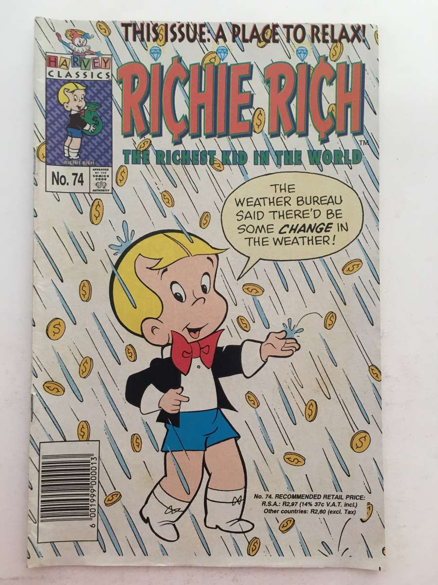 HARVEY CLASSICS  - A SOUTH AFRICAN COMIC  - RICHIE RICH - NO. 74 - 1993