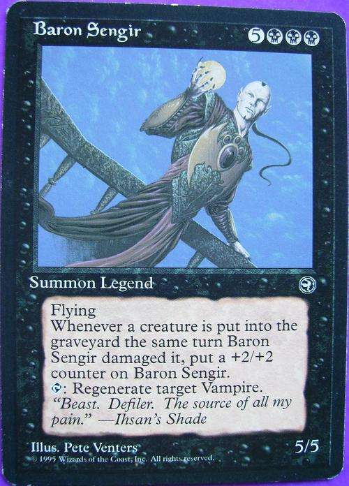 Magic the Gathering Baron Sengir bid per card (Rare)