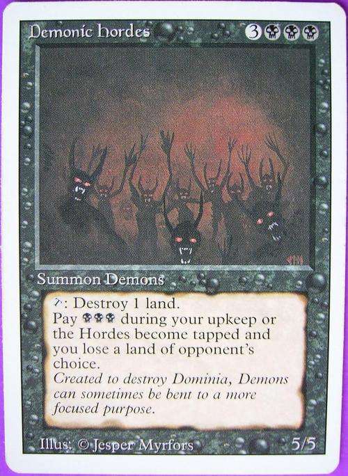 Magic the Gathering Demonic hordes (Rare)