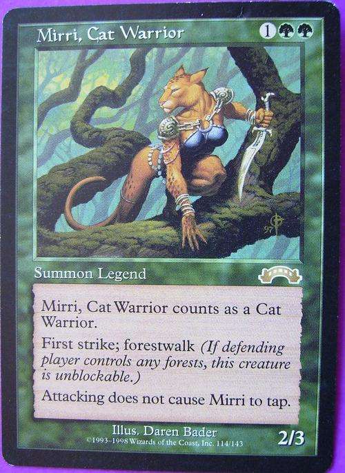 Magic the Gathering Mirri, Cat Warrior bid per card (Rare)