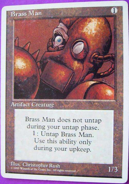 Magic the Gathering Brass Man bid per card (RARE)