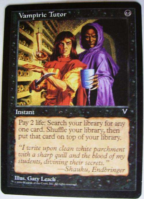 Vampiric Tutor bid per card