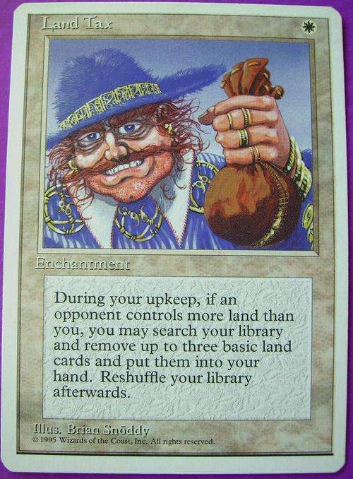 Land Tax bid per card