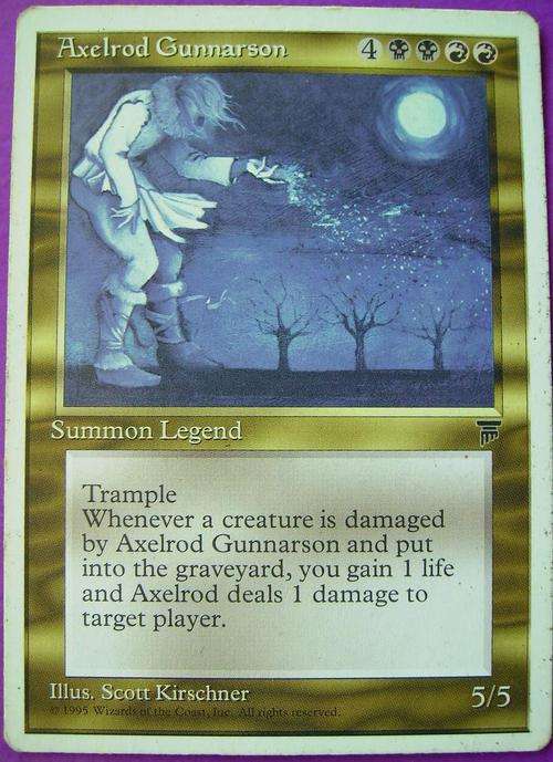 Magic the Gathering Axelrod Gunnarson bid per card (Rare)