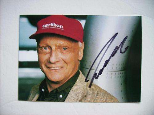 Autograph Niky Lauda (original signed)