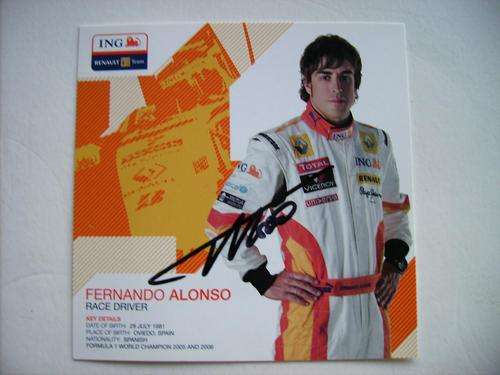 Autograph Fernando Alonso (original signed)
