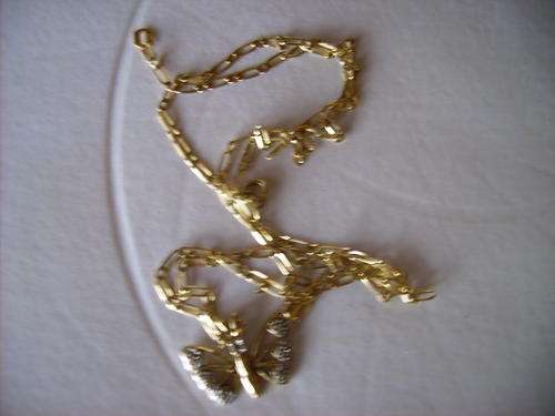 Gold Necklace and butterfly charm