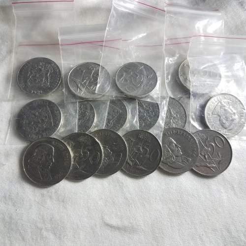 18 x 1966 - 1990 50c Coins (Bid per Coin) - Random Dates