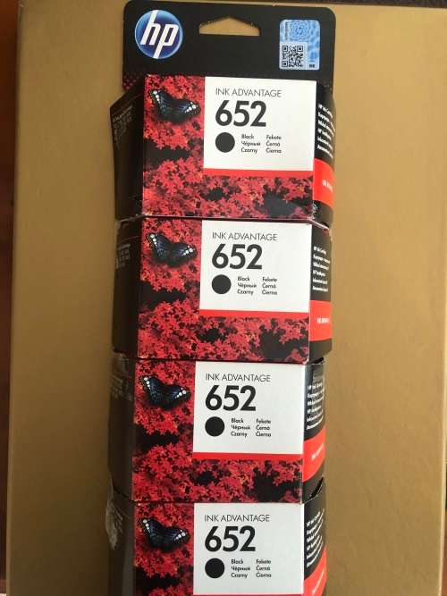 BULK OFFER 4 Original 652 Black Ink Cartridges