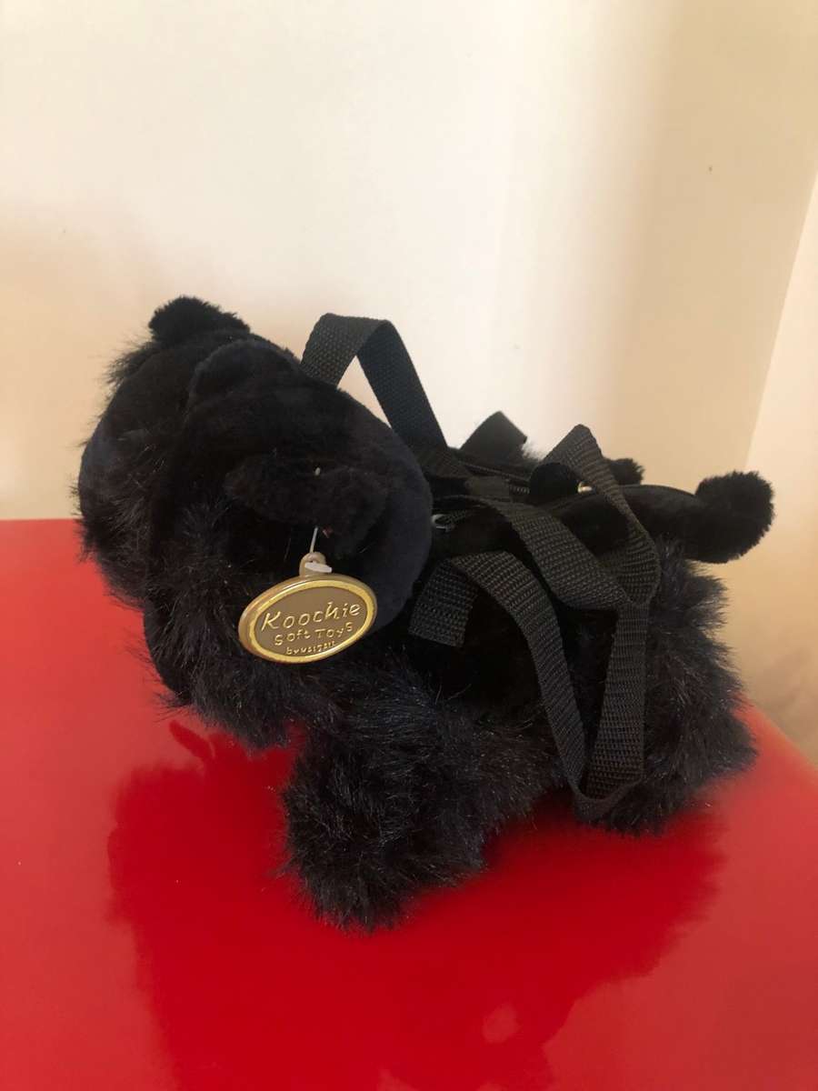 DOUBLE DEAL!! TWO BLACK SCOTTIE SOFT TOY BAGS