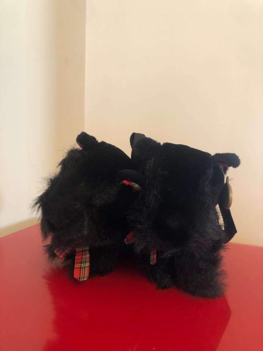 DOUBLE DEAL!! TWO BLACK SCOTTIE SOFT TOY BAGS