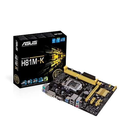 ASUS H81M-K Micro-ATX H81 Motherboard Intel LGA1150 4th Generation, USB 3.0 | USED .