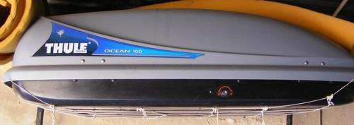 Thule Ocean 100 roof top box and 2 supporting cross bars - SPECTACULAR VALUE