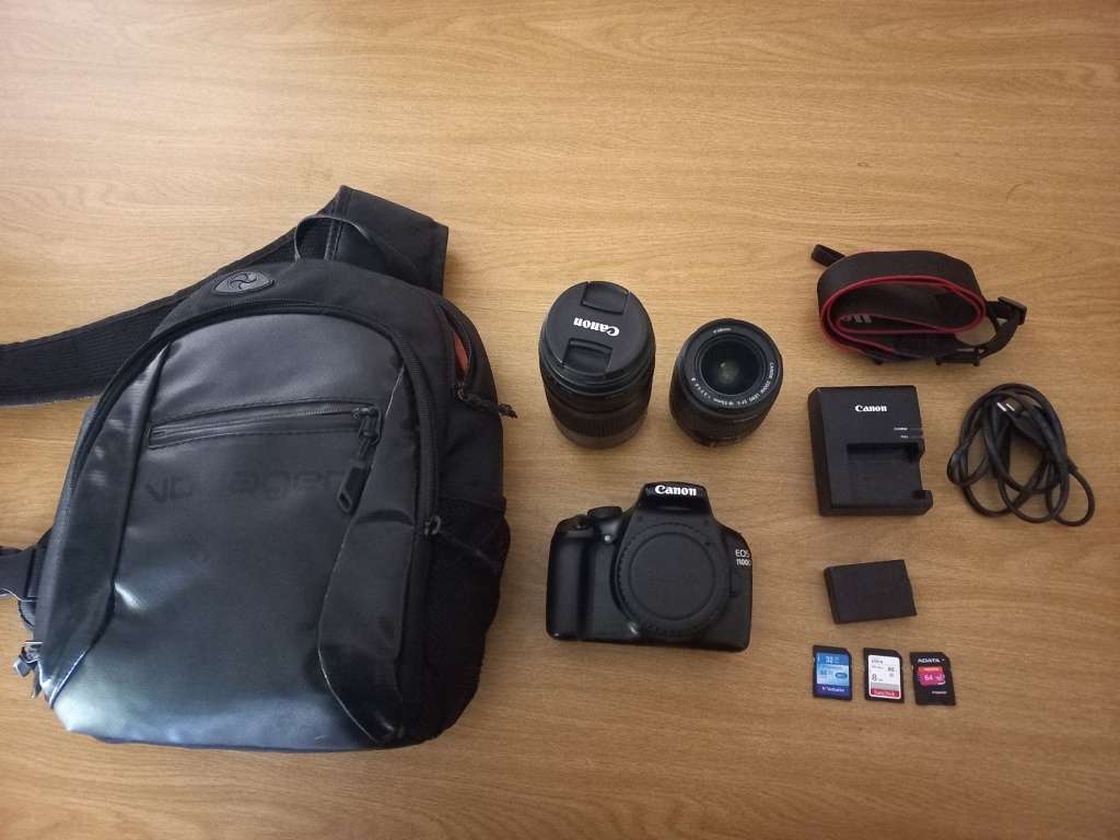 Canon 1100D DSLR Camera + 75-300mm Canon Lens+ 18-55mm Canon Lens