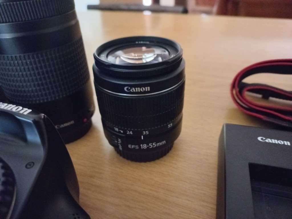 Canon 1100D DSLR Camera + 75-300mm Canon Lens+ 18-55mm Canon Lens