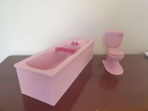 Barbie bath and toilet set