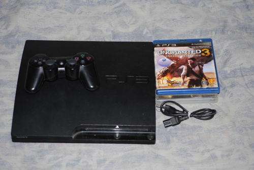PS3 SLIM 320 GB (JAILBROKEN) WITH GAMES AND CONTROLLER