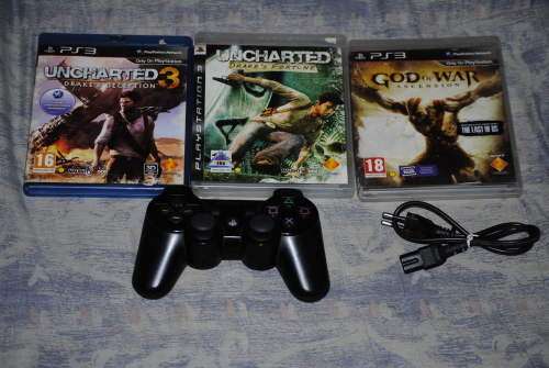 PS3 SLIM 320 GB (JAILBROKEN) WITH GAMES AND CONTROLLER