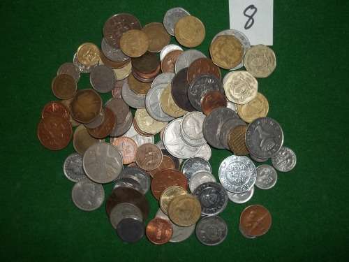 Lot of 100 mixed world coins