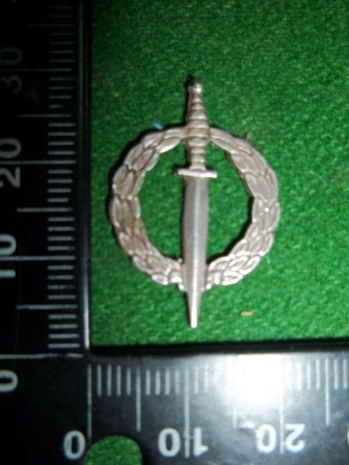 RARE ...  Miniature Recce Operator badge marked silver . NO NUMBER ... no pins