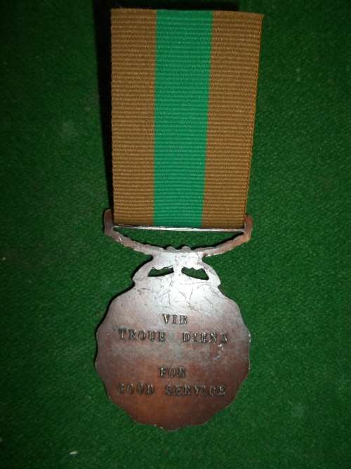 FLL SIZE ... SADF BRONZE MEDAL FOR GOOD SERVICE